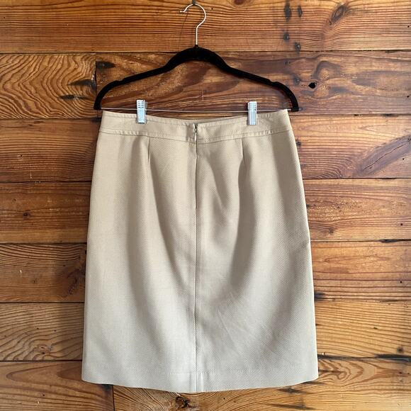 Talbots tan cotton knitted pencil skirt - Picture 2 of 4